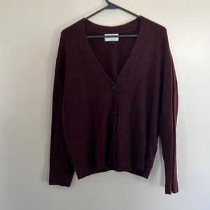 Wine colored cardigan